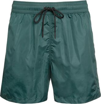 THE (ALPHABET) Zwemshorts met Mesh-voering en Zakken - Heren - Strandmode - Groen - S - Nylon - Badmode