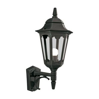 Loops Outdoor IP44 Wall Light Sconce Black LED E27 100W Bulb External d02082