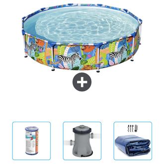 Bestway Piscina Bestway Steel Pro Redonda - Selva - 305x66 Cm - 6-piezas S22321