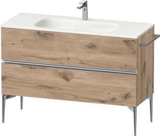 Duravit Duravit - Sivida Mueble Bajo Lavabo, 2 Cajones, Tirador Cromado