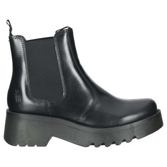 FLY London MEDI789FLY Rug Leather Womens Ankle Boots - Black - Size:UK 7