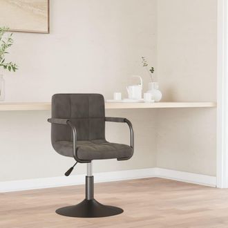vidaXL Taburete De Cocina De Terciopelo Gris Oscuro Vidaxl