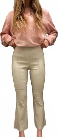 Joseph Ribkoff Pintucked Flare Pants In Moonstone