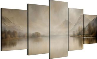OEM Cuadro Sobre Lienzo Italiano De 100 X 50 Cm, Pent&aacute;ptico - Estilo R&uacute;stico - Naturaleza Cuadro Sobre Lienzo Italiano De 200 X 100 Cm, Pent&aacute;ptico - Estil