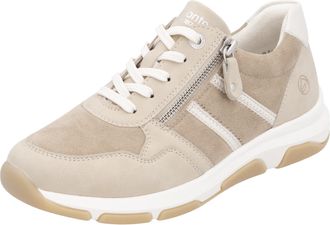 Remonte Keilsneaker REMONTE, Damen, Gr. 36, beige (hellbeige, creme), Lederimitat, Textil, Schuhe Keilsneaker, Freizeitschuh, Halbschuh, Schn&uuml;rschuh in vegane