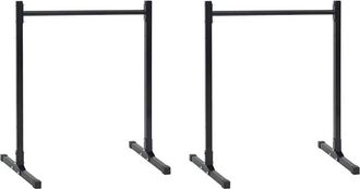vidaXL Estaciones De Dip Manual 2 Pcs Negro 109 X 90 X 105 Cm Vidaxl