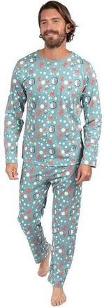 Leveret Mens Loose Fit Cotton Matching Family Pajamas, Animal & Nature Prints in Fish Tank at Nordstrom, Size Xx-Large