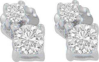 House of Brilliance 14K White Gold 1/2 Cttw Round Diamond Earrings at Nordstrom