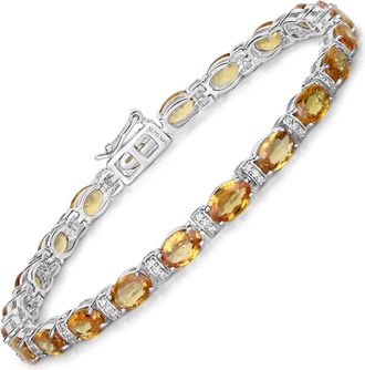 Diana M. Jewels Dark Orange Sapphire Oval 6x4mm - 22Pcs + White Diamond F/C Round 0.90mm( I1-I2/I color ) - 66Pcs ( Box Lock-Single Line Gibbi )