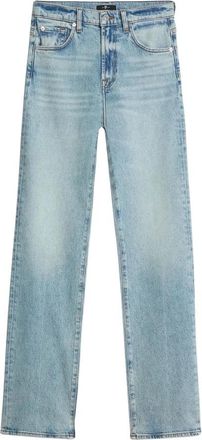 7 For All Mankind Straight Jeans - Dames - Regular Fit Jeans - Blauw - W24 - Jeans