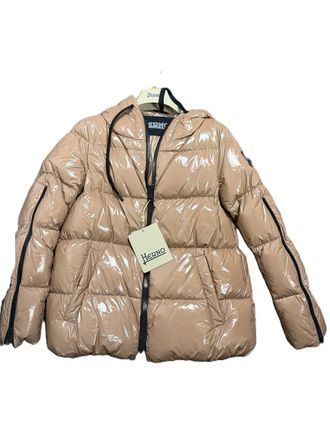 Herno Womens Hooded Puffer Jacket In Bisque