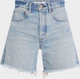 Moussy Vintage Nolita Frayed Denim Shorts