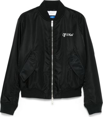 Off-white Black Script Nyl Bomber Jacket