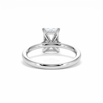 The Diamond Store Amora Radiant 2.00ct Hidden Halo Lab Diamond Engagement Ring F/VS1 Set in Platinum