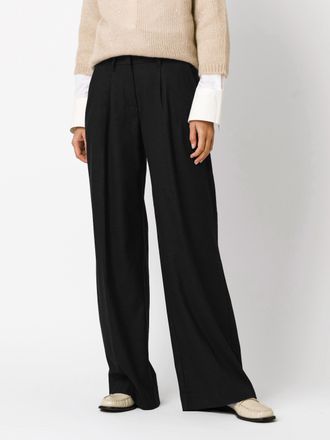 Toni Marlene-Hose TONI Luisa Wide Leg, Damen, Gr. 42, N-Gr, schwarz, Web, Obermaterial: 74% Polyester, 25% Viskose, 1% Elasthan, unifarben, weit lang, Hose