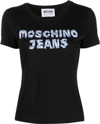 Moschino Jeans T-shirts en Polos Zwart - Dames - T-shirts - Zwart - S - Tops