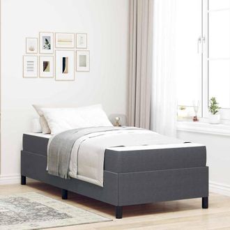 Berkfield Home Bed Frame Dark grey 100 x 200 cm Corduroy fabric