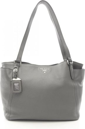 Prada Gray Vitello Daino Tote Bag (Pre-Owned)