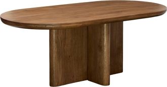 Atmosphera Mesa De Comedor Nagda Ovalada, 100 X 200 Cm, Para 8 Comensales, Color Marr&oacute;n - Atmosphera Cr&eacute;ateur DInt&eacute;rieur