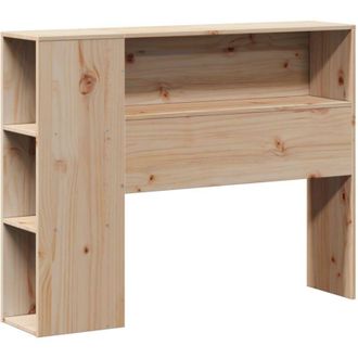 vidaXL Cabecero de cama con almacenaje madera maciza de pino 90 cm Vidaxl