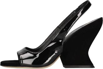 Giampaolo Viozzi Sa 9017 Vernice Sandalen - Dames - Sandalen met hakken - Zwart - 40 EU - Leer - Schoenen