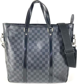 Louis Vuitton Black Damier Graphite Canvas Shoulder Bag Tote Bag (Pre-Owned)