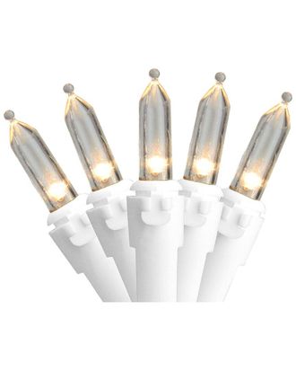 Northern Lights Dnu Unprofitable Northlight 50-Count Warm White Led Mini Christmas Lights 16.25Ft White Wire