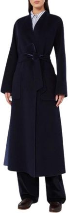 Max Mara Nodo Jas - Dames - Jas met riem - Blauw - M - Jassen