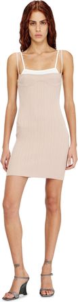 Diesel Knit tank dress with layered effect - Dresses - Woman - Pink