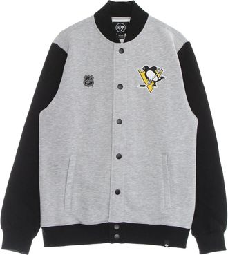 47 Brand Burnside Track Jacket - Heren - Bomber jackets - Grijs - L - Katoen - Jassen
