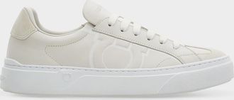Ferragamo Men & apos;s Gancini Leather Low-Top Sneakers
