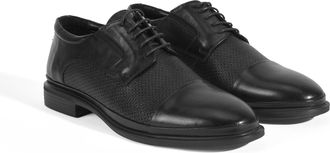 Desa Man Slip-Ons - Leather Upper and Lining, Elastic Laces, Flat Heel, Breathable | Black - 44