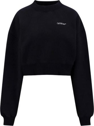 Off-white Off White Dames/Dames Voor Alle Boeken Cropped Sweatshirt (Zwart)