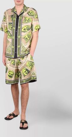 Versace masks knee length graphic print shorts