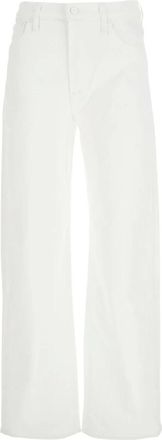 Mother Dames, Jeans, Wit, Maat: W30 Katoen