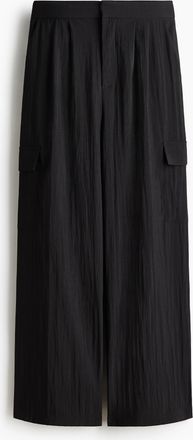 H&M Weite Cargohose - Dunkelgrau