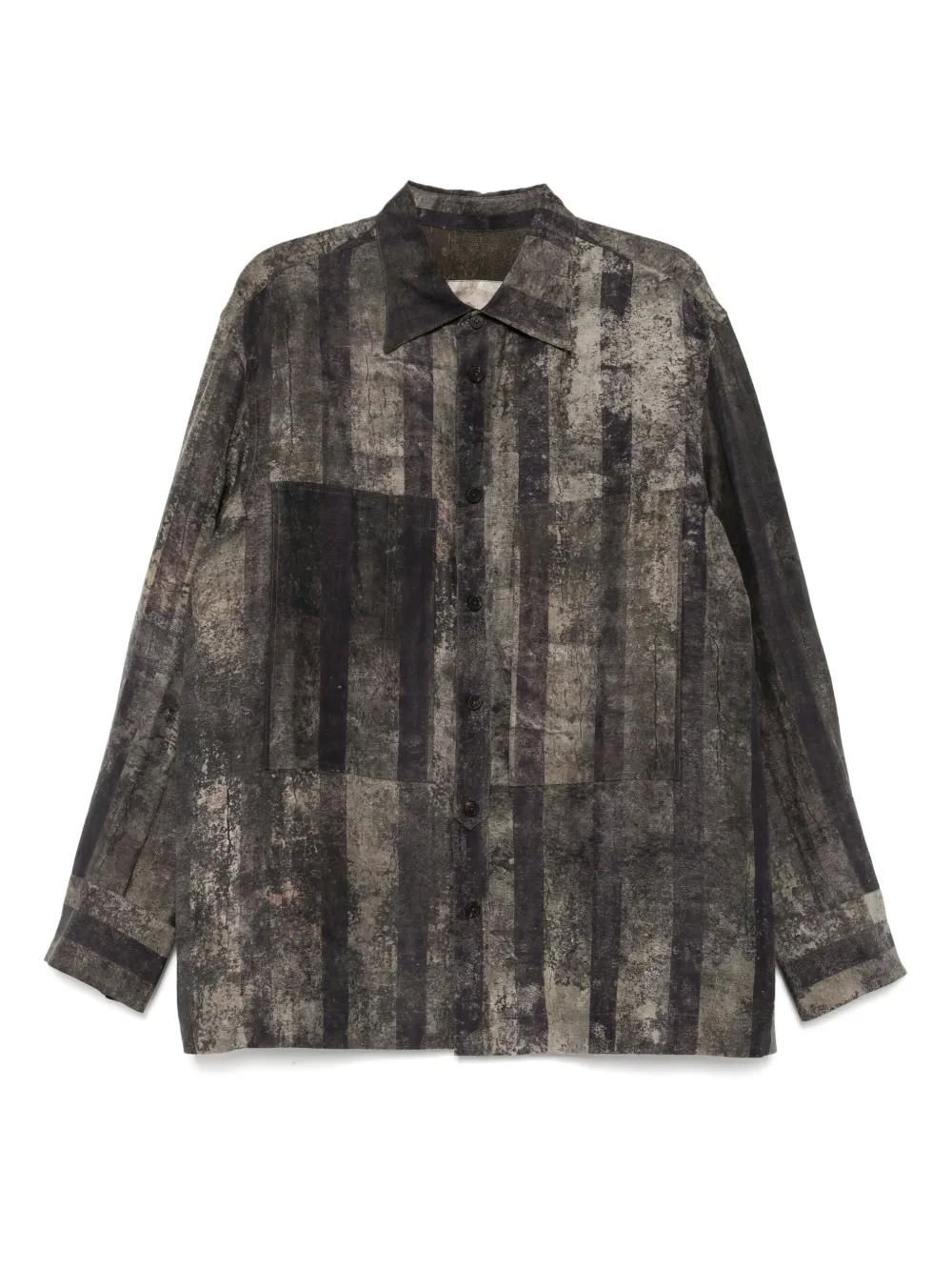 Ziggy Chen printed T-shirt - men - Cotton - 46 - Grey from