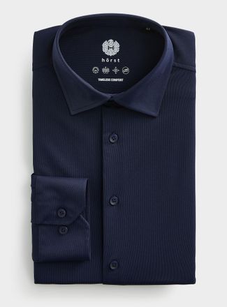 H&ouml;rst Mens Solid ultra-stretch shirt Slim fit