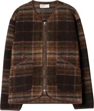Universal Works Military Liner Jacket - Heren - Sport - Bruin - Maat: S Wol