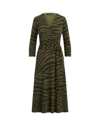 Ralph Lauren ZEBRA-PRINT SURPLICE JERSEY DRESS