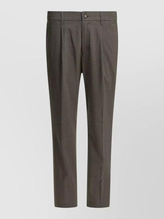 Herno pleated trousers belt loops back pocket