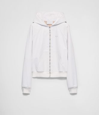Prada Leather zipper hoodie