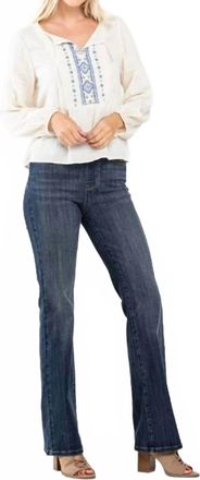 Judy Blue Womens Pippa Vintage Pull On Slim Boot Cut Jeans In Medium Wash