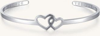 Mantra The Love Between A Mother And Daughter Knows No Distance - Heart Bracelet in Silver at Nordstrom