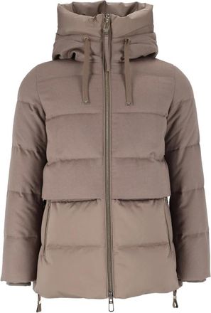 Duno Keiko Parka - Dames - Gewatteerde jassen - Beige - L - Wol - Jassen