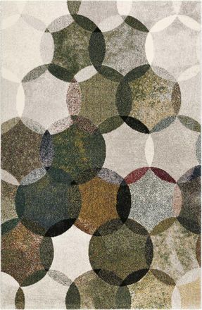 Esprit Alfombra tejida con diseño circular verde/gris vintage 170x120