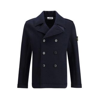 Stone Island Hombre, Abrigos, Azul, Talla: L