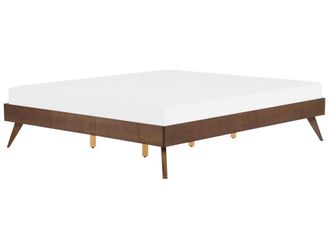 Beliani Beliani - Letto Moderno In Frassino Scuro 180 X 200 Cm Rete A Doghe Berric