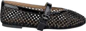 Alma En Pena Net ballerina met strass - Dames - Ballerinas - Zwart - 42 EU - Schoenen
