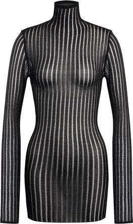 Dondup Slim Lurex Mini Dress - female - Dondup - Short Dresses - Black - S - Dresses